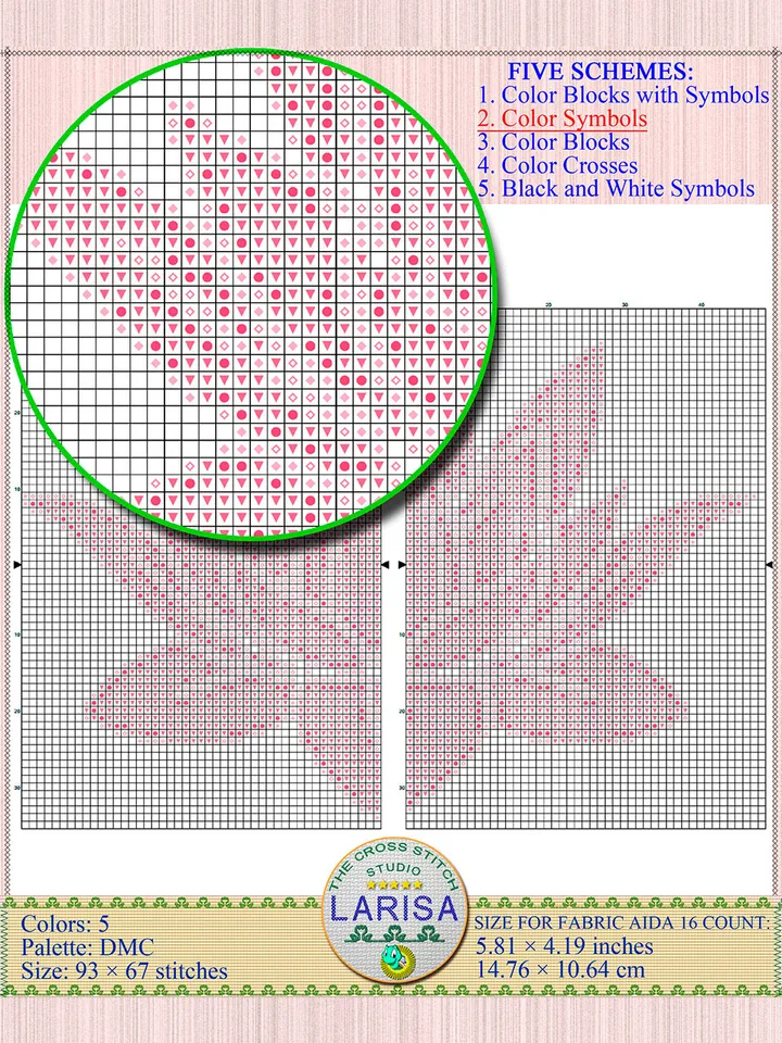 Pink Lotus Flower Cross Stitch Pattern | Pink Lotus Flower