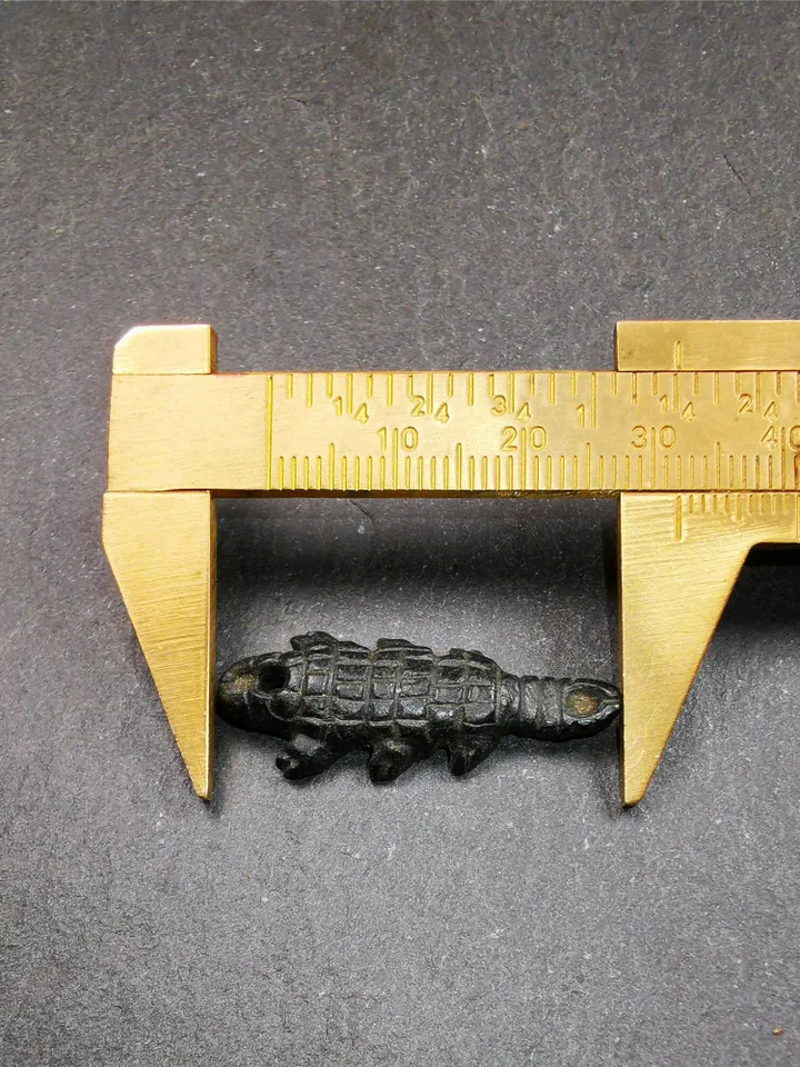 Gandhanra Handmade Tibetan Amulet,Obsidian Carved Scorpion Guru of Padmasambhava Pendant,1.3"