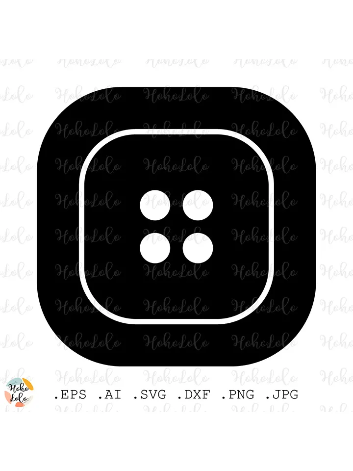 Sewing Button Svg, Sewing Button Silhouette, Sewing Button Cricut, Sewing Button Stencil Template Dxf