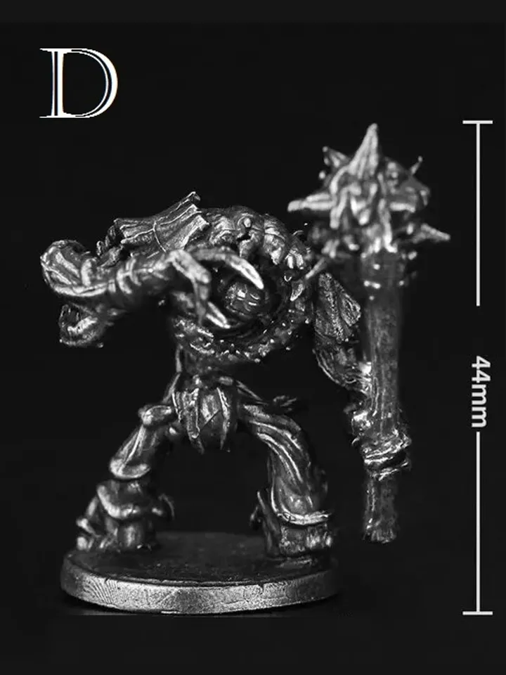 Pumpkin Death Reaper - Grim Warriors, copper miniatures, tabletop wargaming fantasy miniature figures.