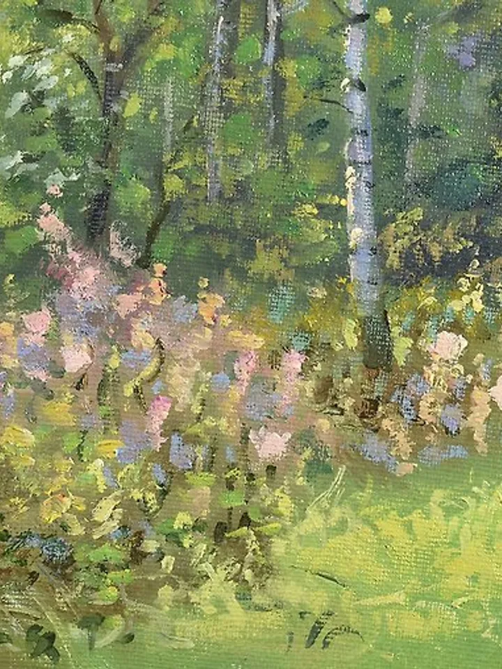 Forest Painting Landscape Nature Original Art Plein Air Artwork Impressionism