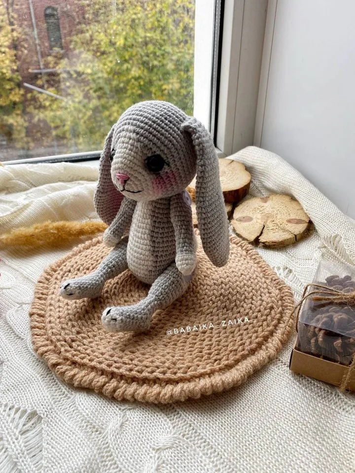 PDF Crochet Pattern Christmas Bunny, Small Toy Pattern, Amigurumi, Animal Pattern, Amigurumi Christmas pattern, TUTORIAL bunny in Eng