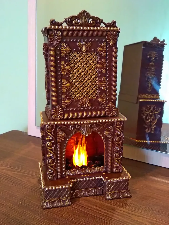 Fireplace for dollhouse handmade.