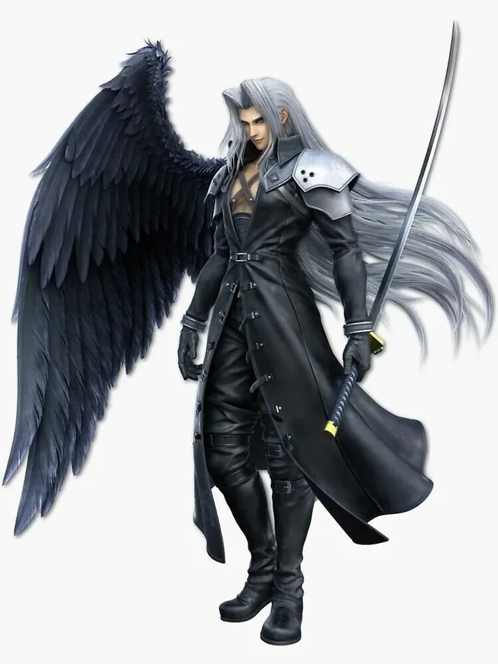 one wing cosplay, one black wing, sephiroth wing, Sephiroth cosplay, black wings, angel wings