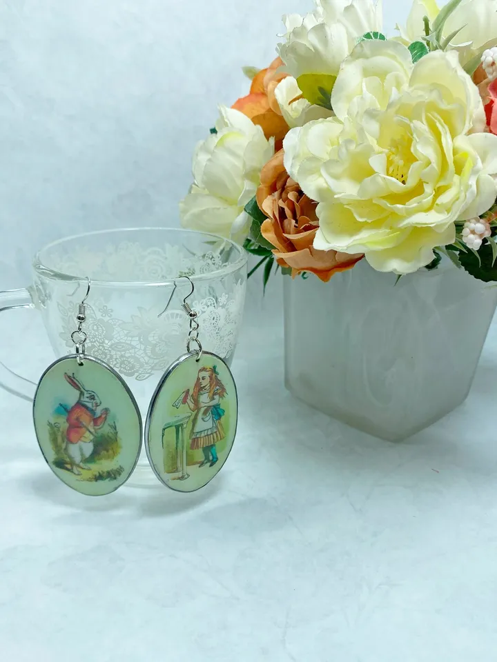 Handmade earrings. UV resin. Individual design.