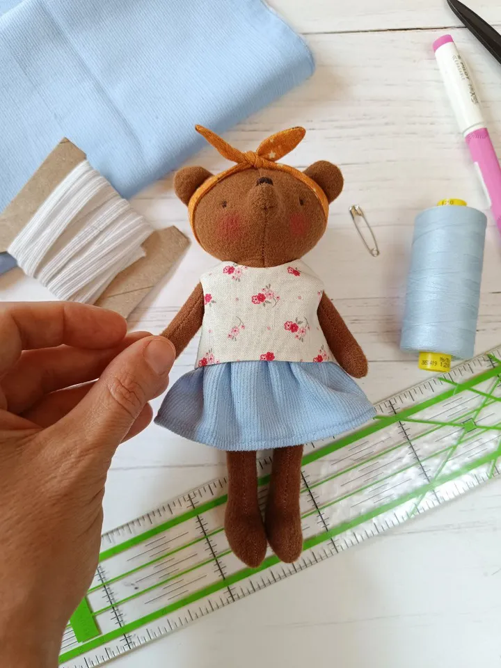 Mini Teddy Bears Sewing Pattern & Tutorial - DIY Family of Bears, Soft Mini Toys, Clothes Pattern For Bear, 6 Inches Bear, Mini Bear, Baby Bear, Pocket Teddy Bear