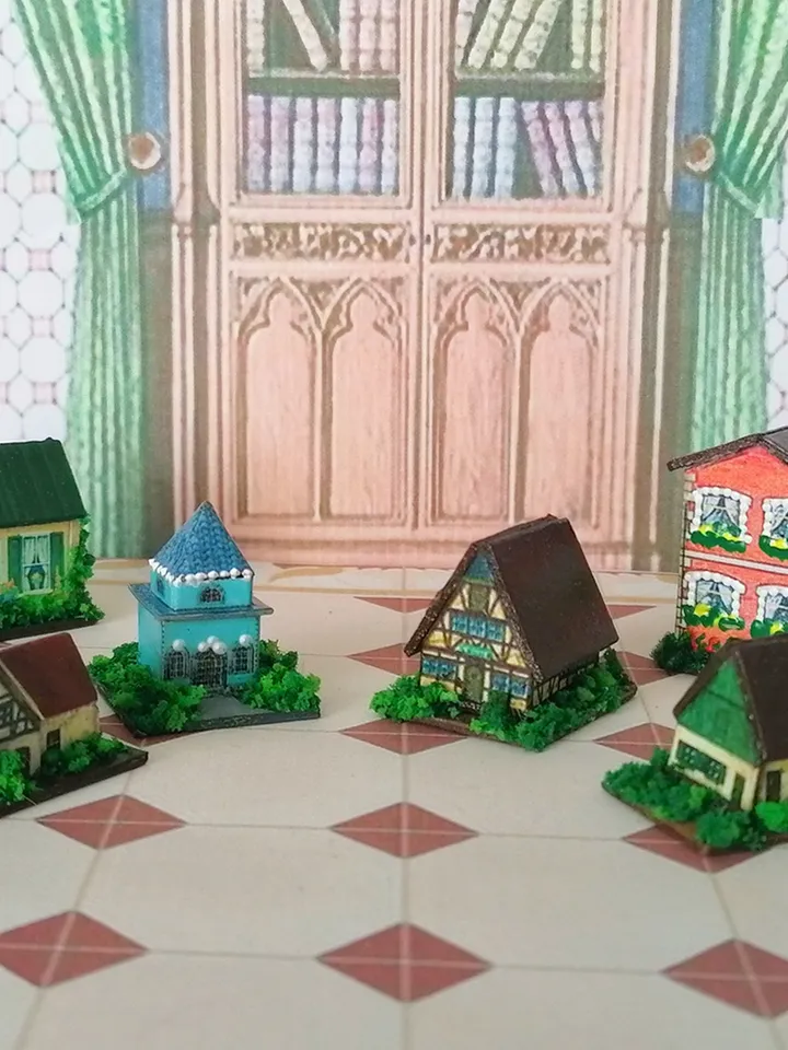 Doll house houses. Doll toy.