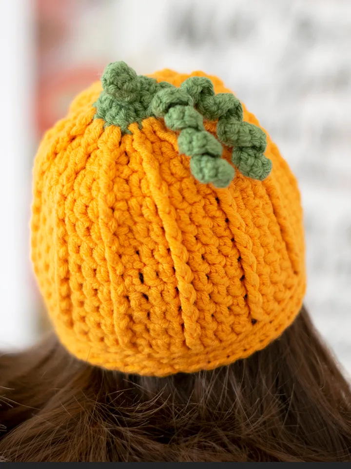 Orange pumpkin hat for Paola Reina doll, Meadowdolls Dumplings, Little Darling, Siblies, doll accessories for Halloween