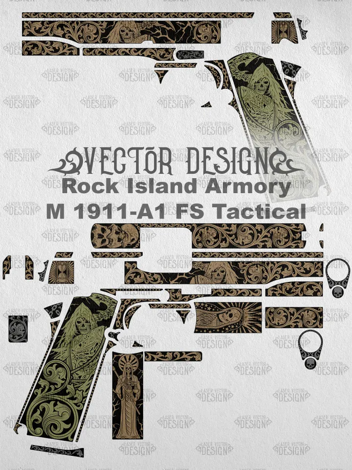 VECTOR DESIGN Rock Island Armory M 1911-A1 FS Tactical Grim Reaper