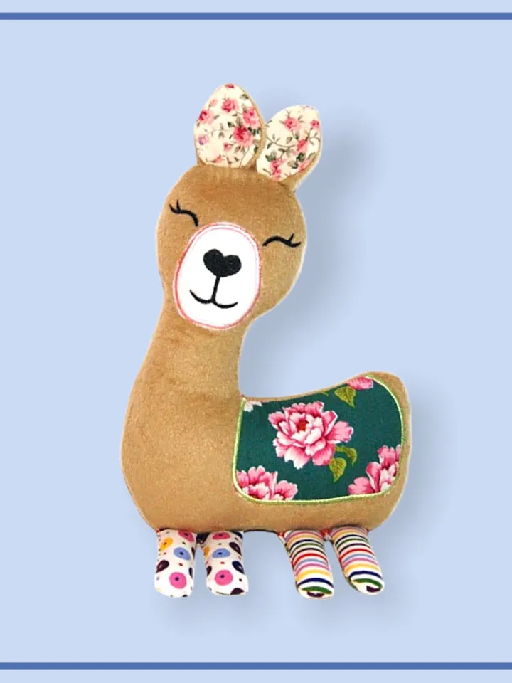Lama Baby Comforter Toy Machine Embroidery Designs in the hoop project digital embroidery pattern Machine embroidery pattern for babies