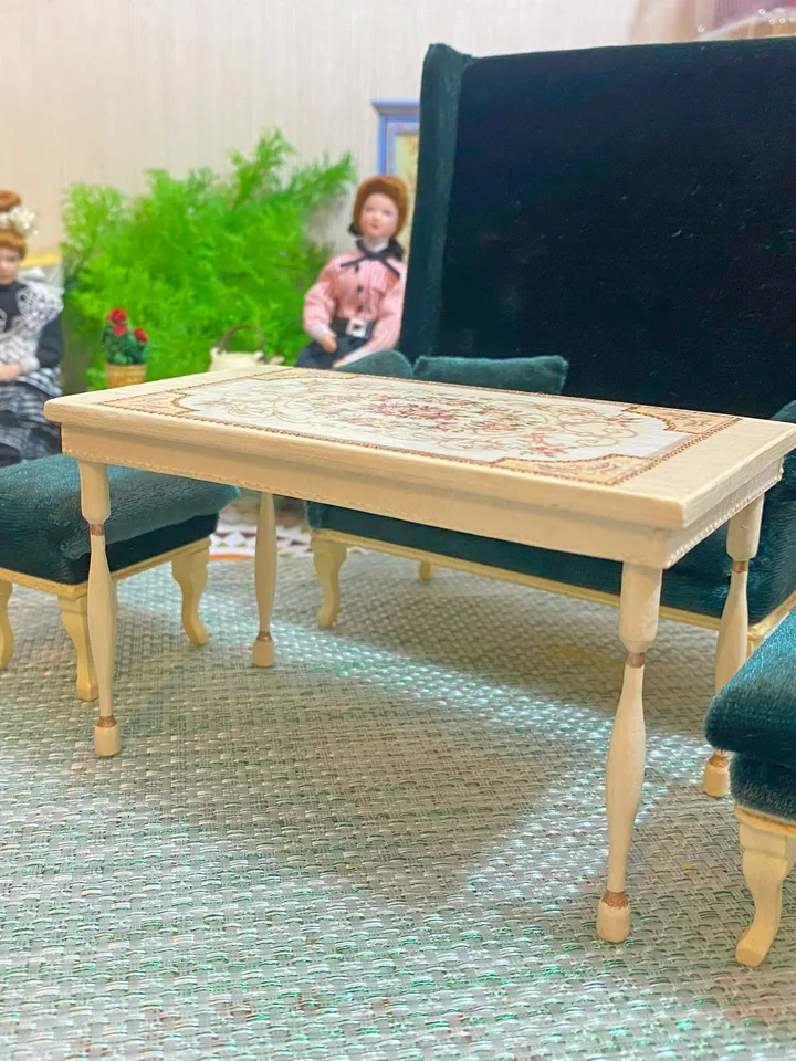 Table for a doll. 1:12. Puppet miniature. Doll furniture.