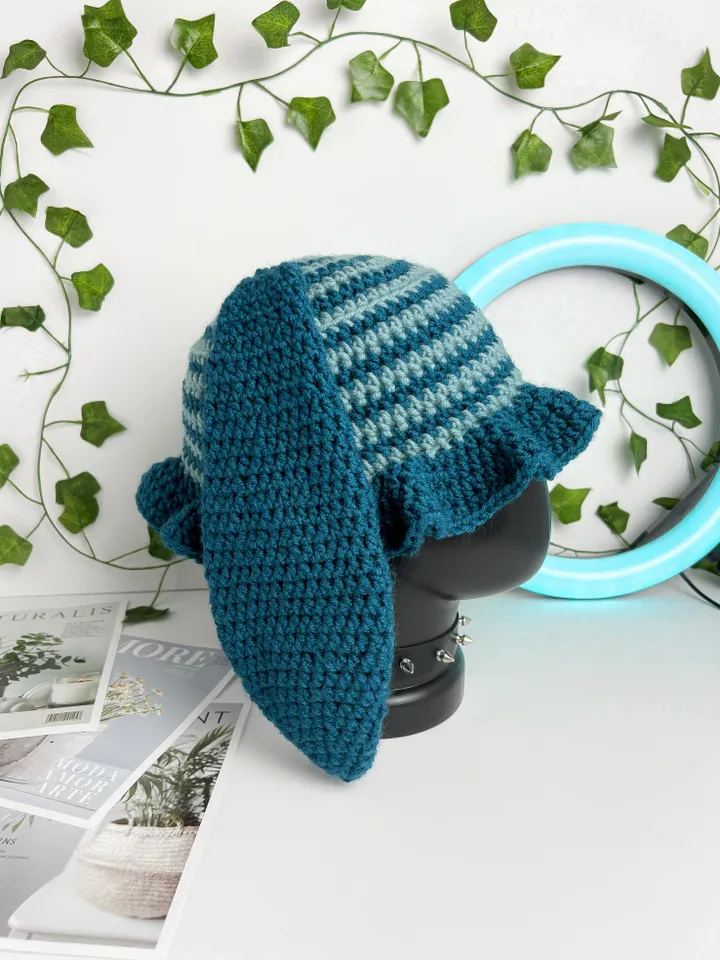 Crochet Cute Bunny Bucket Hat