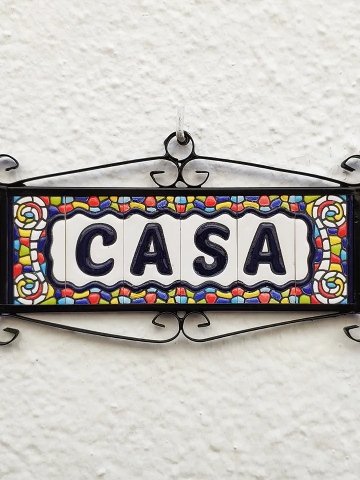 Ceramic letters and numbers 7.5cm. (3") for the wall - Hand-glazed in Spain - "GAUDI-mini" models - Ceramic letters number -