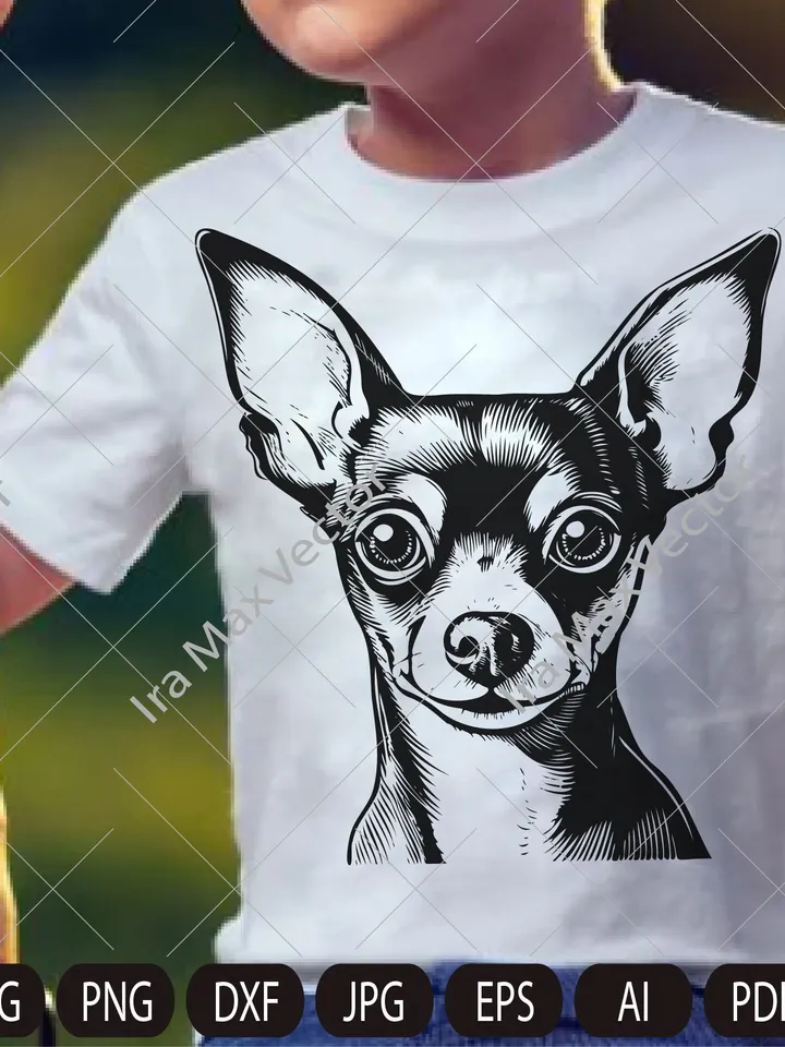 Toy Terrier svg, Toy Terrier svg file , Toy Terrier printable tshirt design, Toy terrier head svg, Toy terrier face svg, Toy terrier print