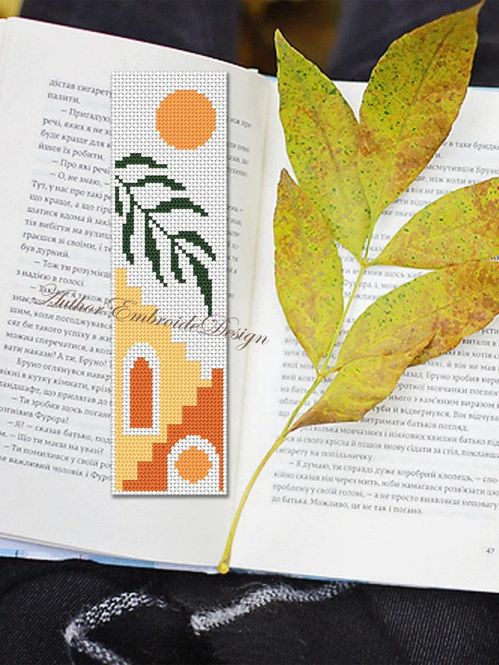 Boho bookmark set cross stitch pattern PDF download Bookmark pattern digital PDF, Modern boho style beginner stitch, Book lover gift #B286