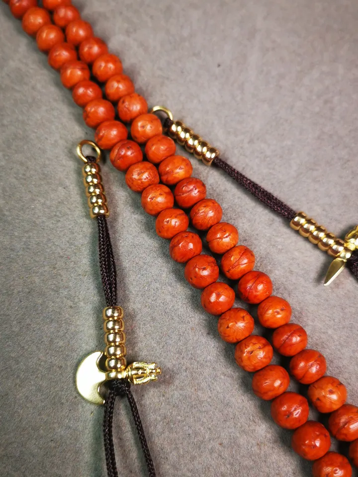 Gandhanra Handmade Tibetan Buddhist Mala Counters,Prayer Bead Counters,with Kila and Kartika Pendant,Made of Brass