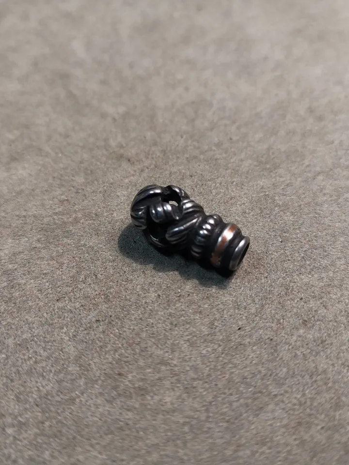 Gandhanra Tibetan Guru Bead, Lucky Knot Mini Size T-drilled 3-Hole Prayer Bead,Mala Bead,Connector Bead for Buddhist Bead Accessories