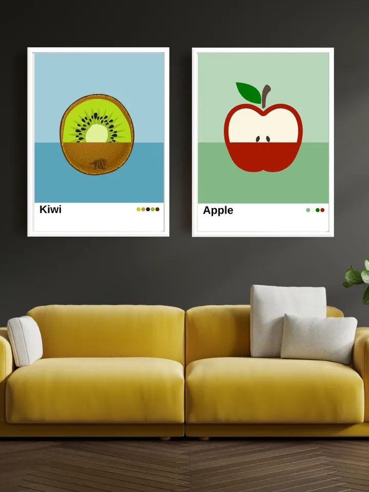 Kitchen wall art Set of 11 Fruits Prints Set Dining Room Wall Decor Minimalist Printable Art Modern Kitchen Decor Digital poster
