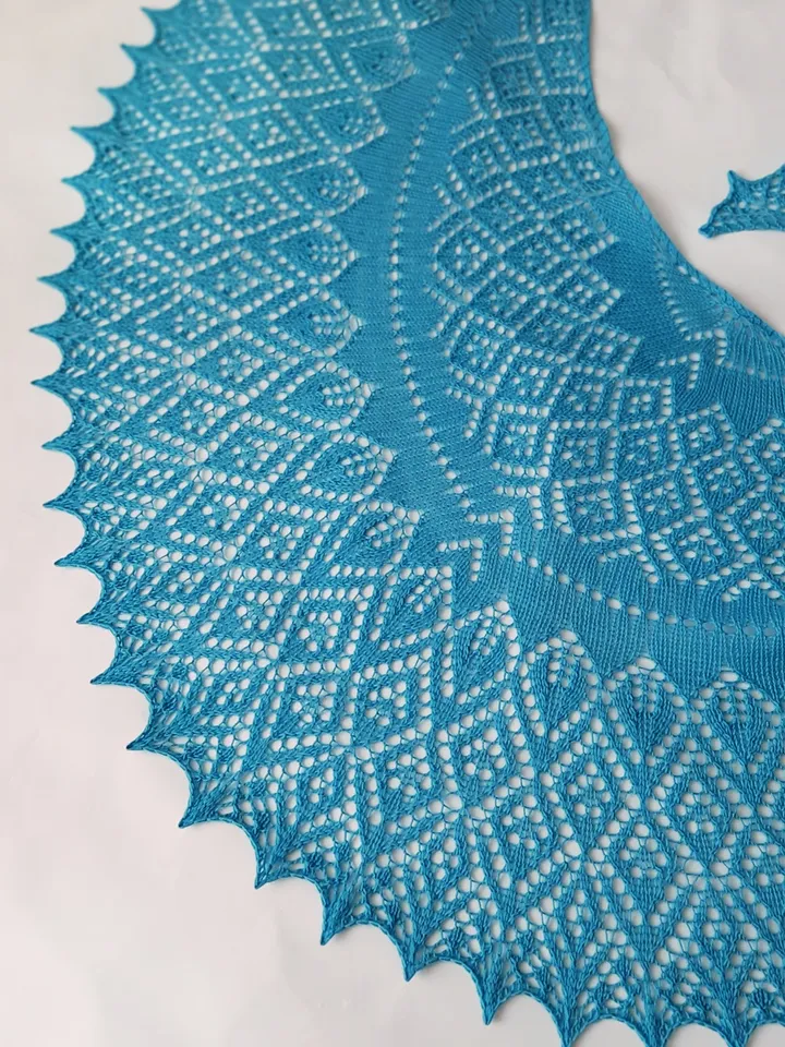 Iberis Fichu Knitting Pattern Small Crescent Shawl