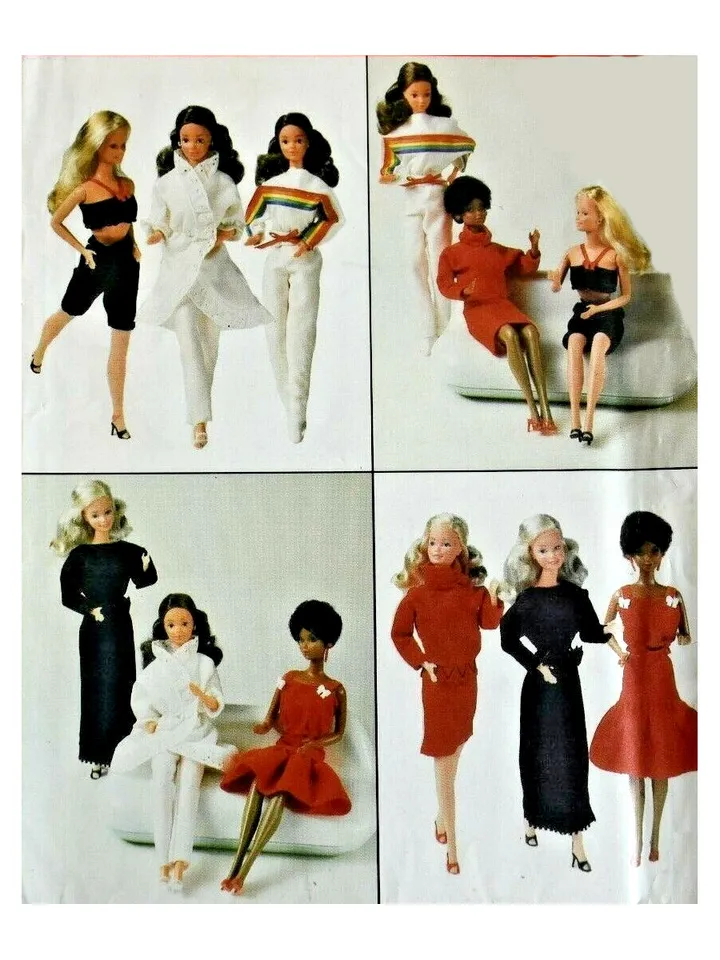 Barbie Vintage Sewing Pattern PDF Fashion Dolls size 11 1/2 inches Butterick 6170