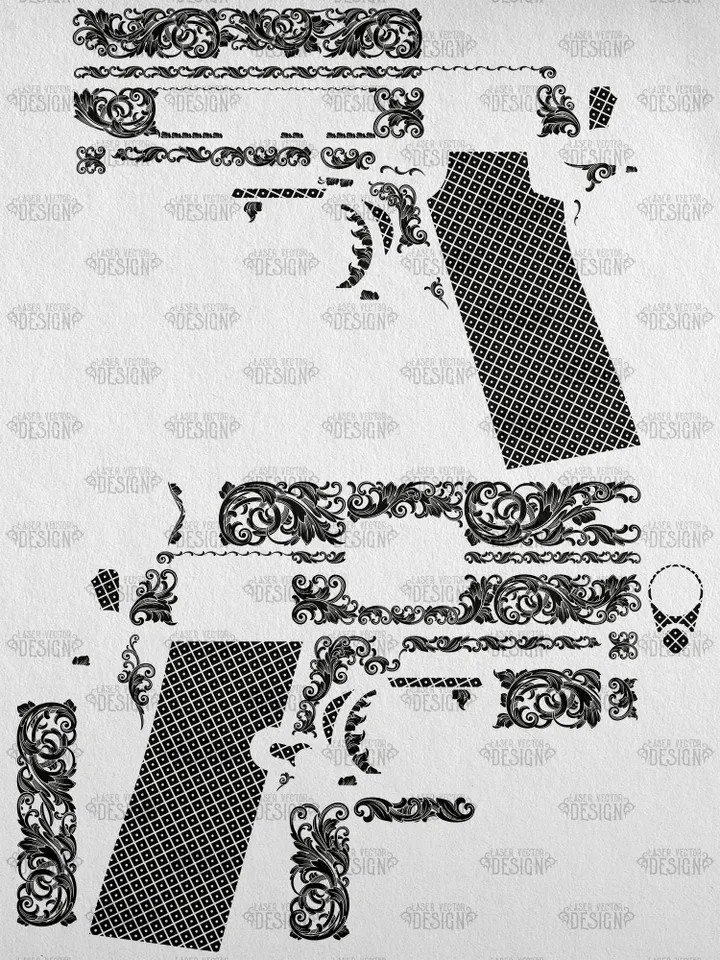 VECTOR DESIGN Colt Government Model MK IV Series 80 380 Scrollwork