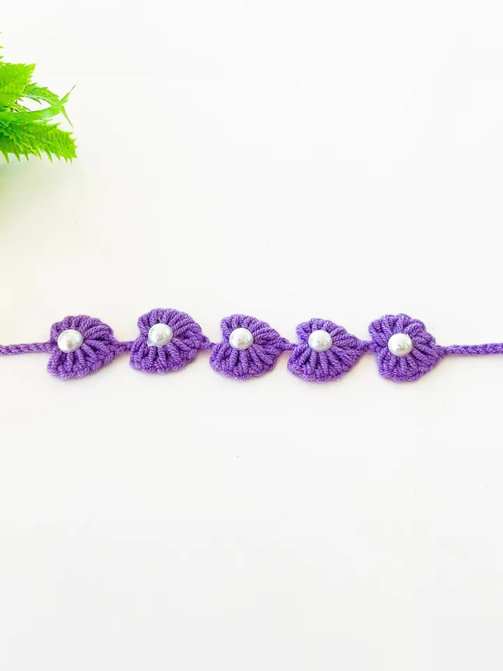 Crochet Bracelet Pattern, PDF Tutorial Beaded Floral Jewelry DIY, Elegant Wrist Accessory Gift for Handmade Jewelry Lovers