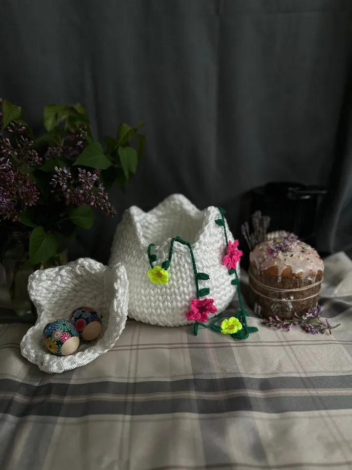 Easter Big White Egg Basket, Basket With Lid, Storage Container, Basket Egg, Chicken Basket, Centre Table, Thanksgiving Decoration, Gift
