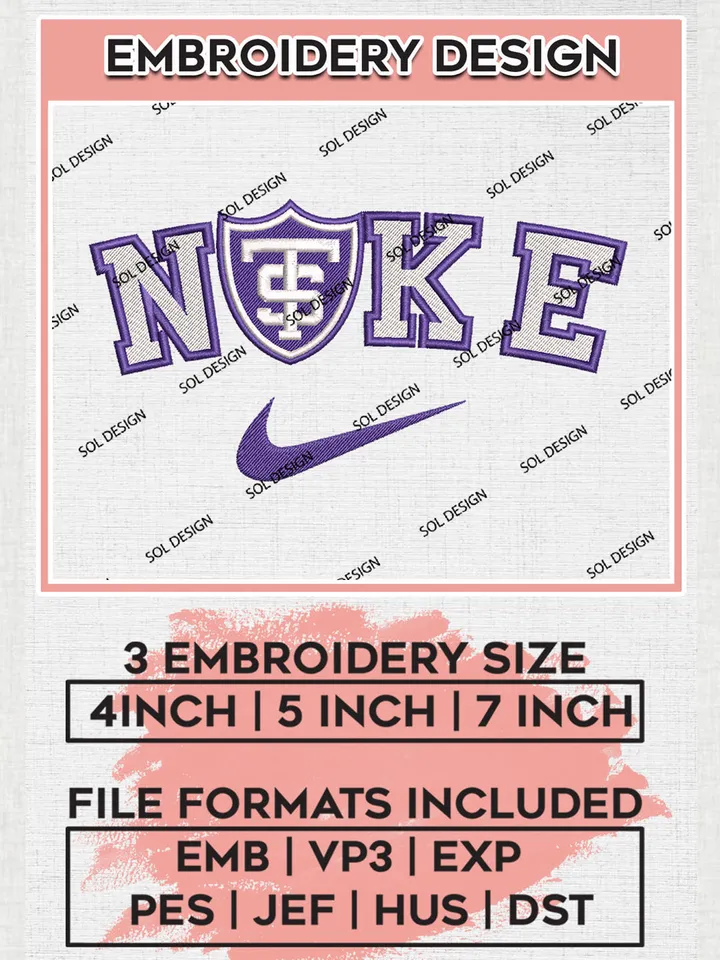 Nike St Thomas Minnesota Tommies Machine Embroidery Design, NCAA St Thomas Minnesota Tommies Embroidery Design files, NCAA Embroidery Designs, NCAA Machine Embroidery Designs, Digital Download