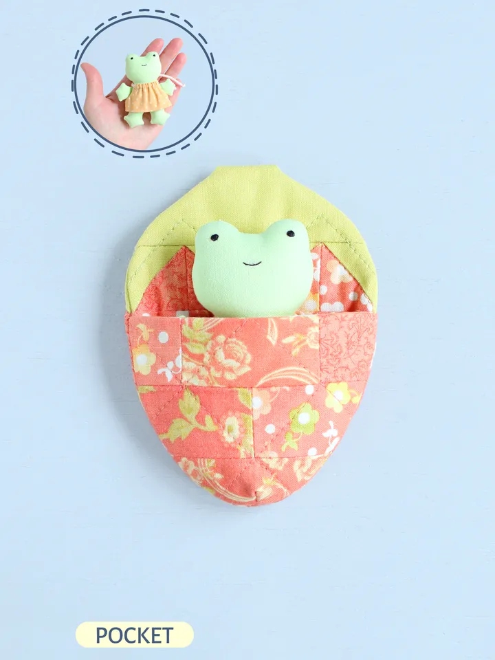 2 PDF Pocket Frog and Strawberry Sewing Patterns Bundle