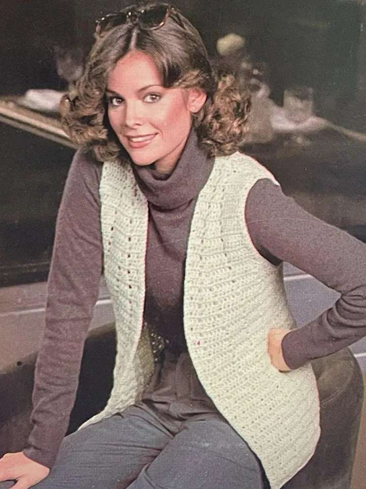 Waistcoat pattern, crochet pattern vest, sleeveless cardigan crochet pattern, women ladies vest waistcoat, instant download