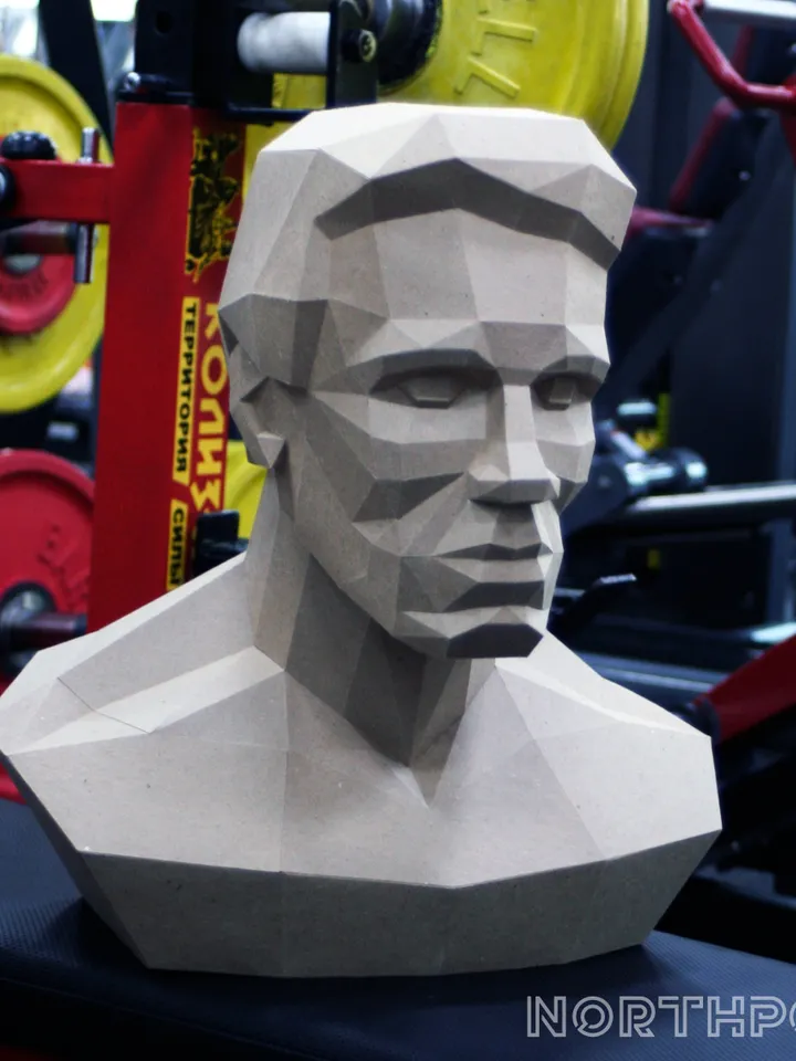 Arnold Head Papercraft, Digital Template, PDF Download, Gurko, 3D Low Poly, Pepakura, DIY Origami Sculpture, Paper Decor, DIY Gift