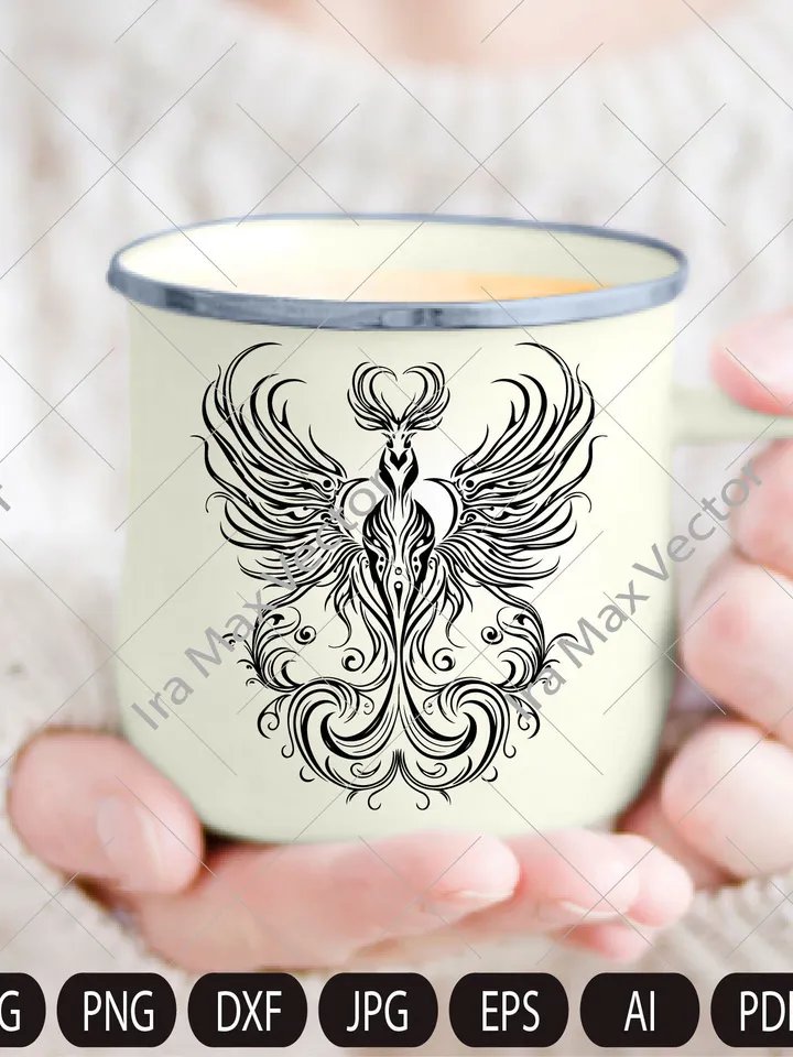 Phoenix Svg, Phoenix Clipart, Phoenix coloring page, Phoenix Wings Svg, Phoenix Cutfile, Phoenix Vector, Phoenix Bird Svg, Firebirds Svg