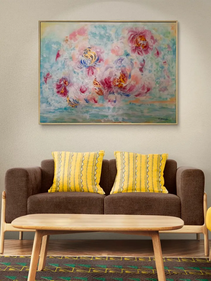 Abstract Flowers Modern Khokhloma