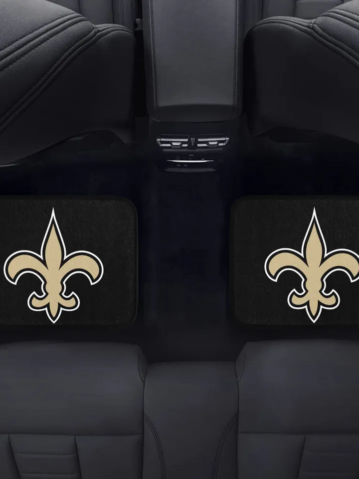 New Orleans Saints Back Car Floor Mats Set of 2