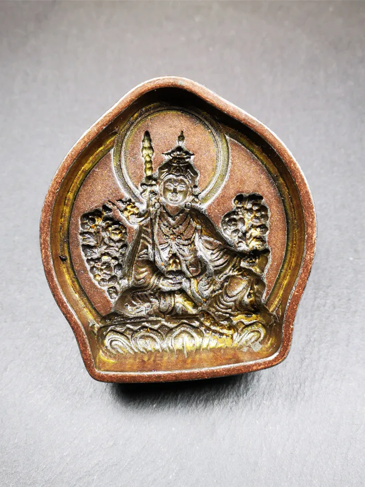 Guru Rinpoche Tsa Tsa Mold,9cm Padmasambhava Mould,Gandhanra Handmade Tibetan Buddha Tsha Tsha Mould Statue For Making Clay Statue