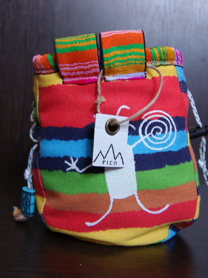 Chalk Bag for Climbing and Bouldering Aztec drawings