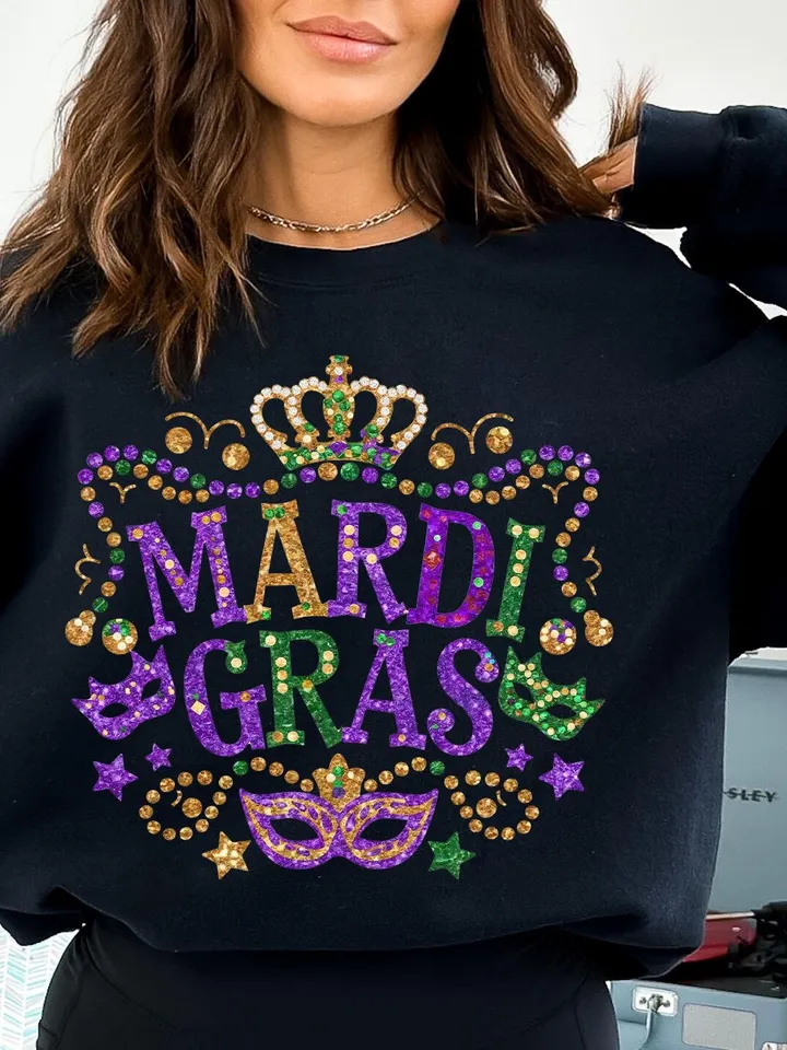 Mardi Gras PNG, Retro Mardi Gras Png, Fleur De Lis Png, Brushstroke Mardi Gras Png, Glitter, King Cake Png, Louisiana Crawfish Png