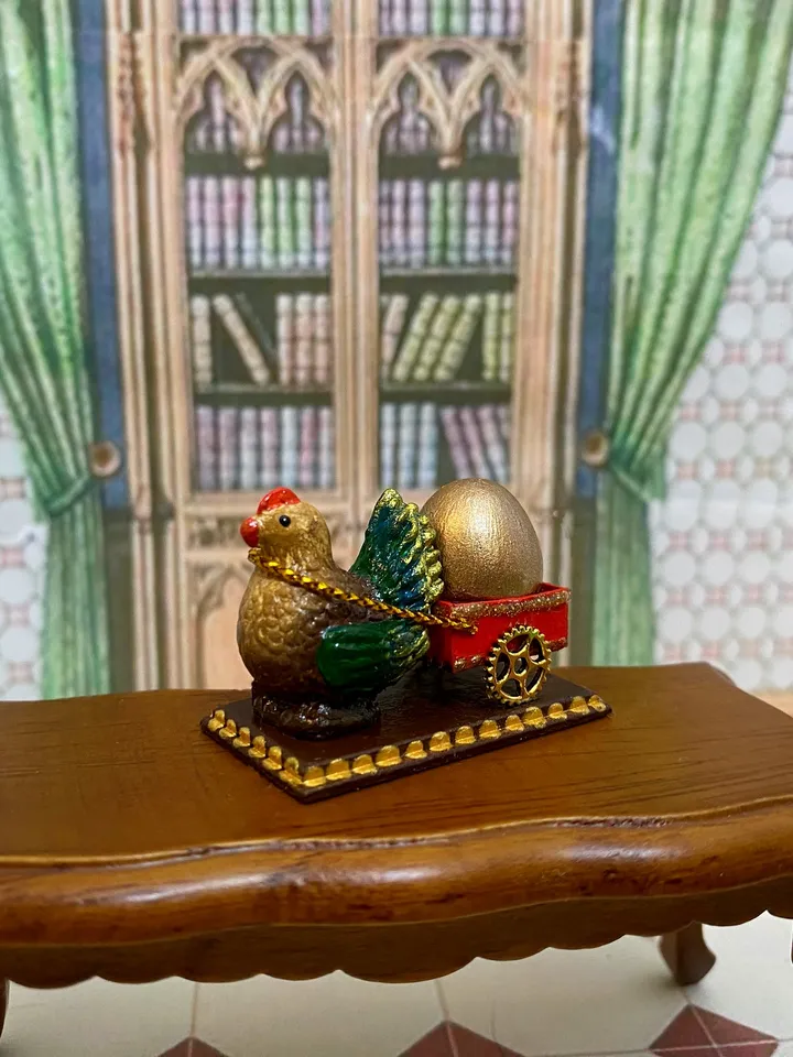 Easter miniature. Holiday chickens. Easter. 1:12.