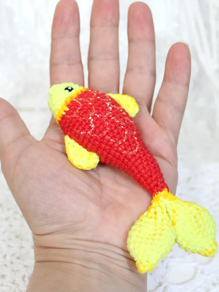 Fish crochet pattern PDF in English Amigurumi fish keychain