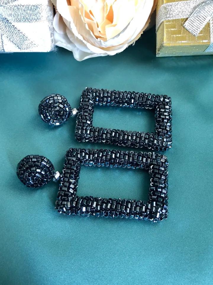 Geometric Beaded Earrings