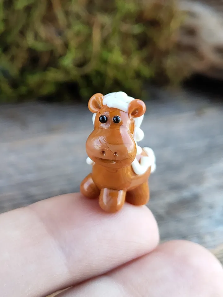 TINY GLASS ANIMALS Horse gifts Horse figurine Miniature horse ornament Glass Horse sculpture Horse decor Tiny horse glass figurines