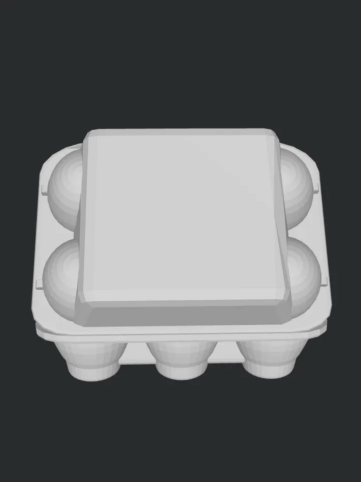3D MODEL Miniature egg box model ready to print