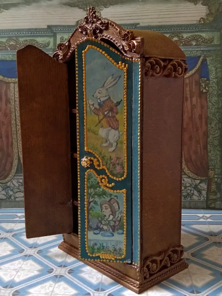 Wardrobe for dollhouse. Dollhouse miniature.1:12 scale.