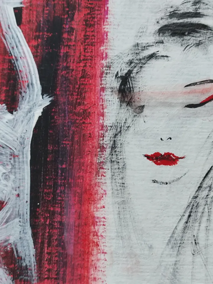 Nude Woman Original painting Wabi-sabi