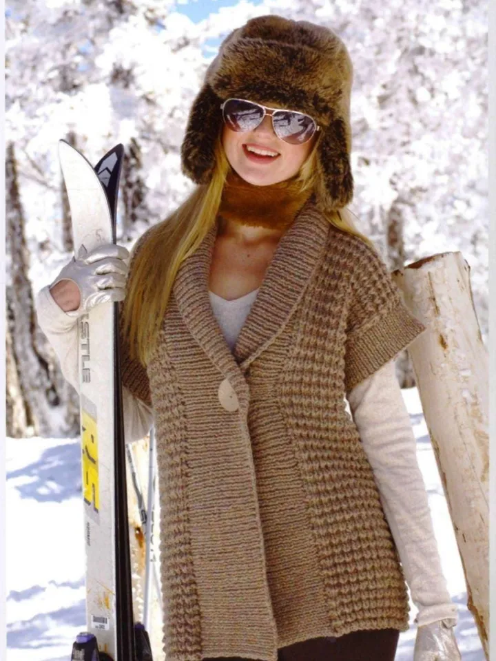 BOOK Knitting waistcoat chunky bulky winter jacket Coat vest chat beret women girls knitting BOOK pattern pdf instant download