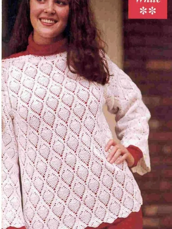 Sweater crochet, summer sweater, lace sweater crochet pattern pdf instant download
