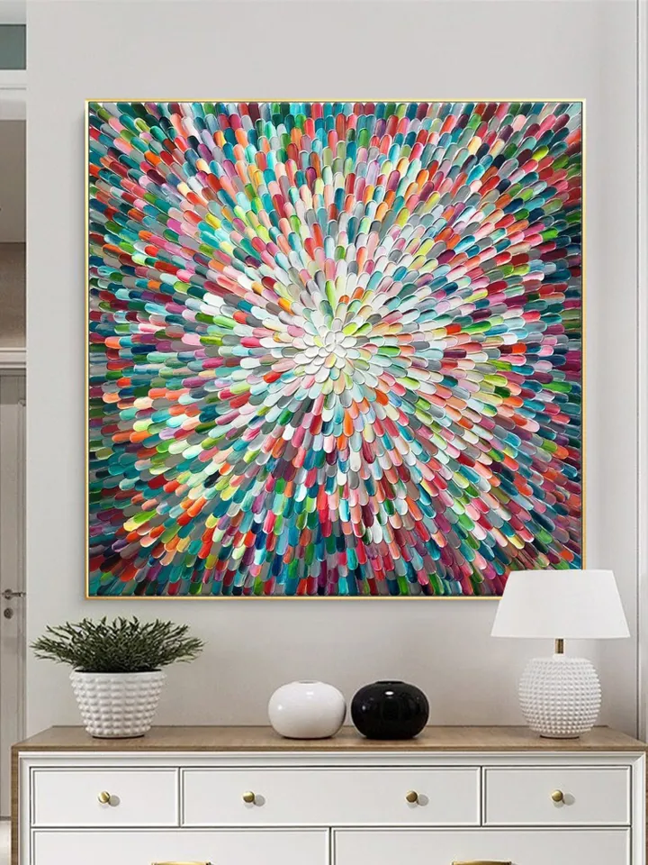 Original Abstract Painting, Large Wall Art,Colorful Flower Painting On Canvas, Home Decor, Office Wall Decor, Handmade Hand Painted Wall Art