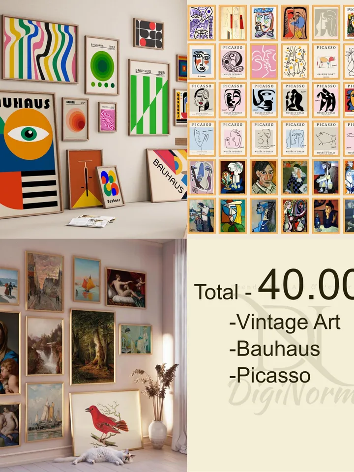 WHOLE SHOP SALE 213.000+ Mega Gallery Wall Art Bundle - Bauhaus, Boho, Botanical, Matisse, City Map, Patent, Vintage Posters - Digital