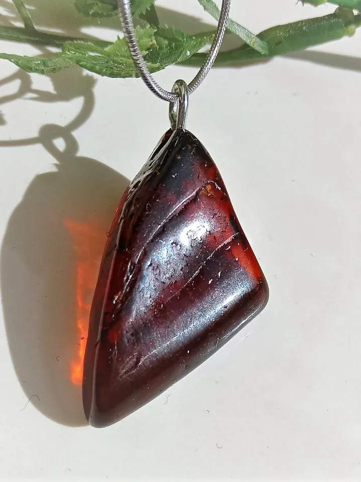 Natural Amber Jewelry Amulet Gemstone
Pendant Chain Necklace Protection Stone
Jewelry Gift For Men Boyfriend And Women Cognac Brown Baltic Amber Polished