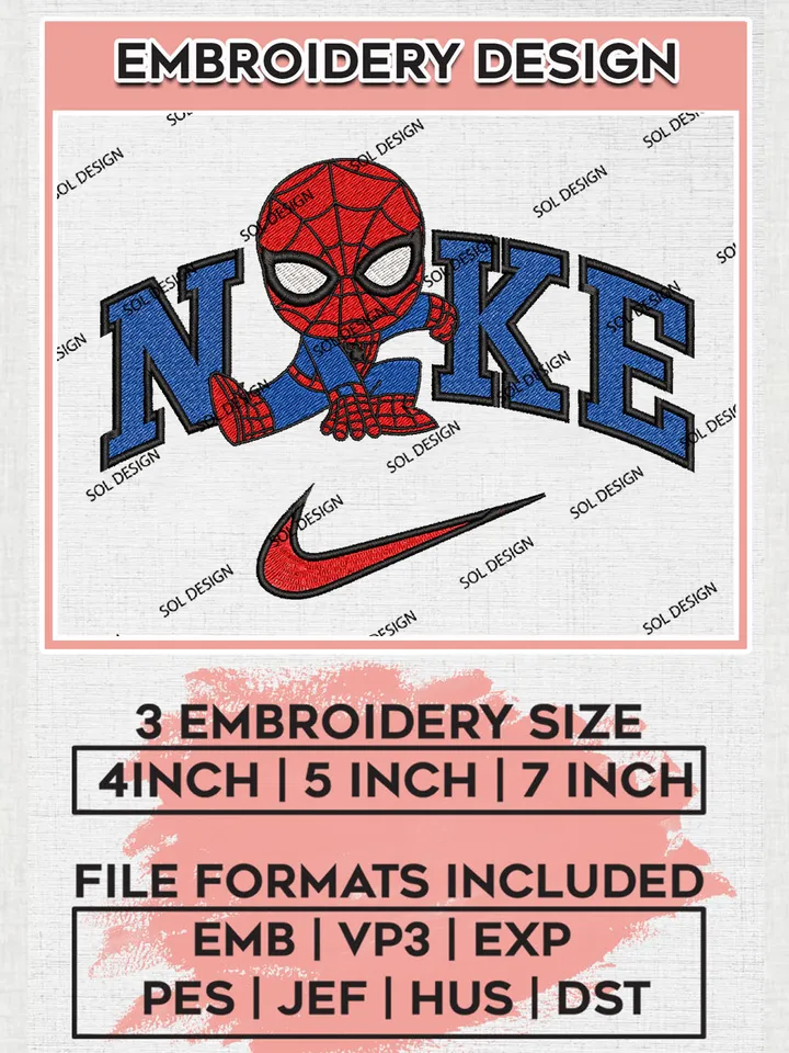 Ni.kee Spiderman Funny Embroidery Designs, Spiderman Embroidery Files, Superhero Machine Embroidery Designs, Movie Characters Logo, Marvel Machine Embroidery Design, Digital Download